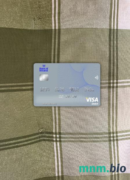 Ireland bank of Ireland visa obciążyć card wygląd fotograficzny skan PSD + zdjęcie